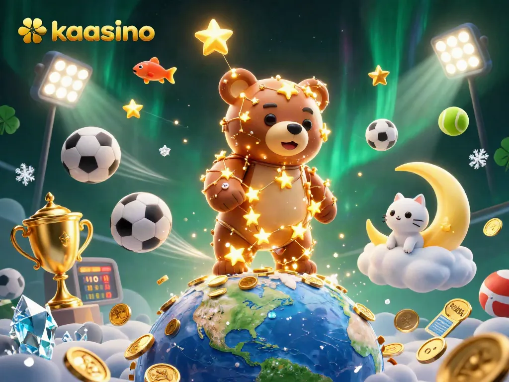 Kaasino players enjoying thrilling sports betting action amidst shining coins and festive atmosphere.