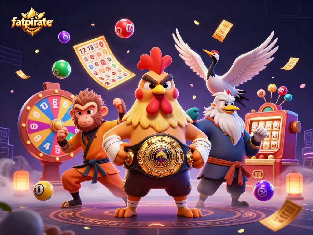 Engage in thrilling gameplay at fatpirate, featuring vibrant lottery elements and colorful characters.