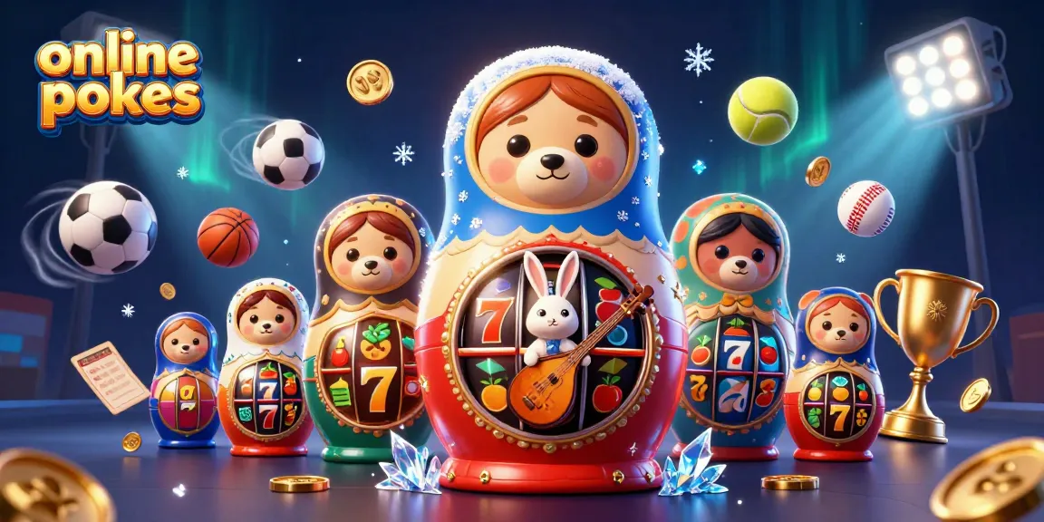 Play online pokies with vibrant characters, slot reels, and thrilling casino elements.