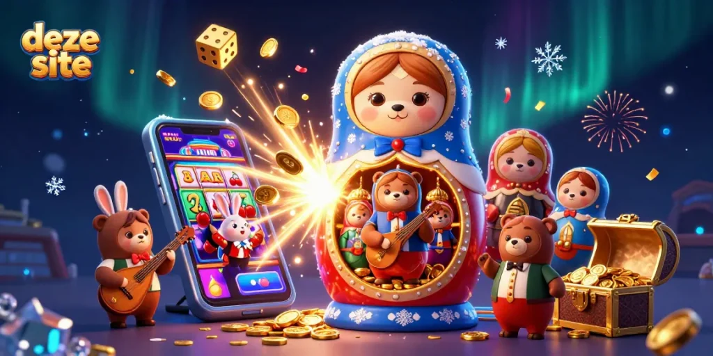 Engage with deze site’s dynamic casino experience featuring slot machines, playful characters, and vibrant action.